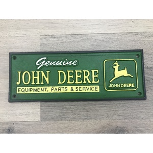 John Deere Cast Iron Sign - Rectangular