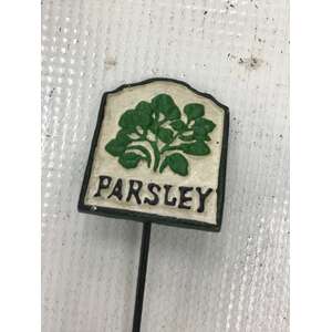 Cast Iron Parsley Sign on Spike for Garden - Herb Label 
