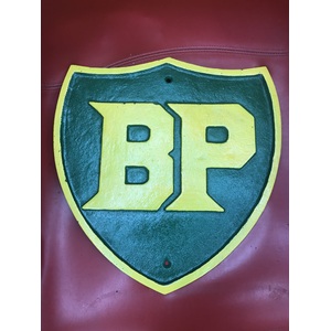 Cast Iron BP Fuel Shield Sign - Heavy