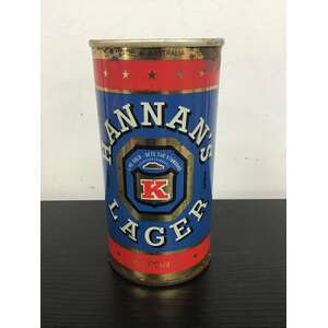 VINTAGE Hannan's Lager Steel Beer Can 370 ml