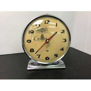 VINTAGE 1960's Diamond China Cat Eyes Mechanical Alarm Clock | Running