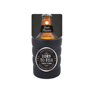 Born to Fish Stubby Holder - Stack of Tyres 