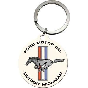 Ford Mustang Round Disc Key Ring | Nostalgic Art