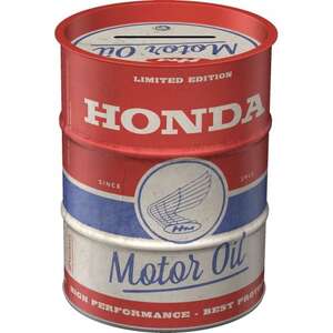 Honda Motor Oil Barrel Money Box Tin | Nostalgic Art