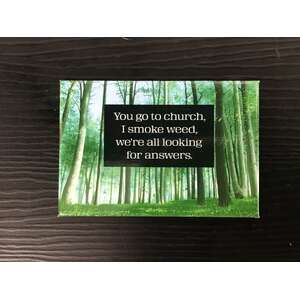 We're All Looking For Answers | Fridge Magnet | 8 x 5.5 cm