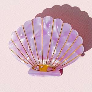 Kingston Jewellery Lilac Sea Shell Acetate Hair Claw Clip