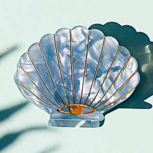 Kingston Jewellery Blue Sea Shell Acetate Hair Claw Clip