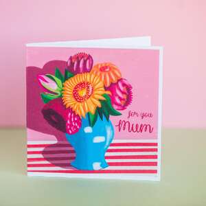 For You Mum | Blank Greeting Card w Envelope | Floral | Elise Gow Designs