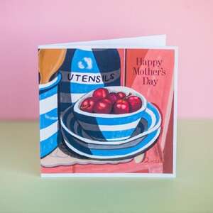 Happy Mother's Day | Blank Greeting Card w Envelope | Cornishware | Elise Gow Designs