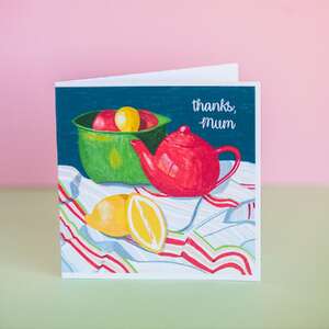 Thanks Mum | Blank Greeting Card w Envelope | Elise Gow Designs