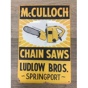 McCulloch Chainsaws | Retro Tin Sign | 20 x 30 cm | Portrait 