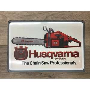 Husqvarna Sweden Chainsaws | Retro Tin Sign | 20 x 30 cm | Landscape