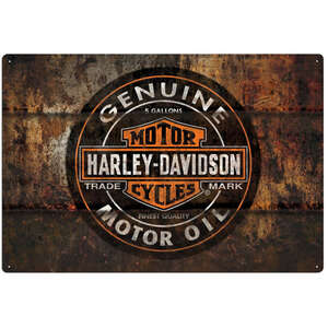 Harley-Davidson Motor Oil | Retro Tin Sign | 20 x 30 cm | Landscape