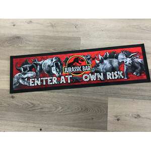 Jurassic Bar Enter At Own Risk Bar Runner Mat | 90 cm Long