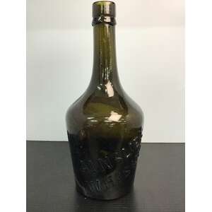 VINTAGE Ainslie's Whiskey Bottle | Dark Green