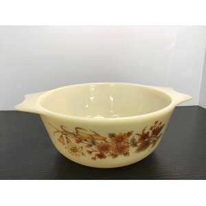 RETRO Pyrex Casserole Dish | Brown Floral