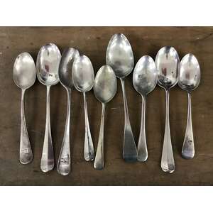 VINTAGE Silver Plate Spoons | Mixed Lot of 9 | Craft Use  