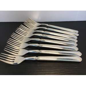 VINTAGE Grosvenor Delphic Forks x 8 | Silverplate