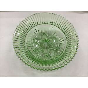 ART DECO Sowerby Green Glass Bowl | 21.5 cm Diameter