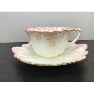 ANTIQUE Foley Bone China Trailing Ivy Tea Cup & Saucer | Daisy Shape