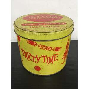 VINTAGE Dairidale Icecream Tin | Half-Gallon Party Time 