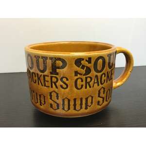 VINTAGE Soup Mug Graphic Text | Japan