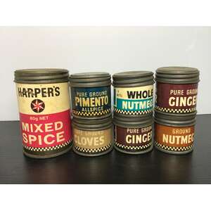 VINTAGE Robert Harper & Co Spice Jars | Lot of 8