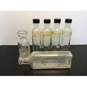 VINTAGE Chemist Apothecary Bottles | Lot of 7