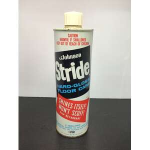 VINTAGE Johnson Stride Floor Polish 1 Pint Tin