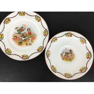 VINTAGE John Maddock & Sons Circus Side Plate & Saucer 