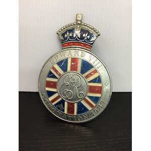 VINTAGE Edward VIII Coronation 1937 Car Badge 