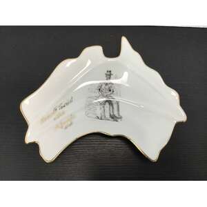 VINTAGE Souvenir Ashtray Kalgoorlie WA | Map of Australia | Tourist Mine