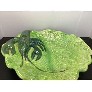 VINTAGE Wembley Ware Lobster Dish | Rare Green AF