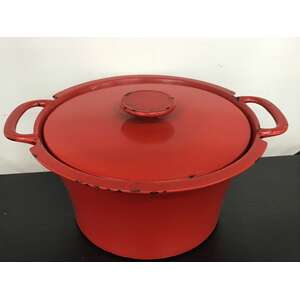 VINTAGE MCM Rosenlew Finland Cast Iron Dutch Oven 