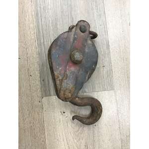 VINTAGE Industrial Block & Tackle Pulley Hook | 30 cm