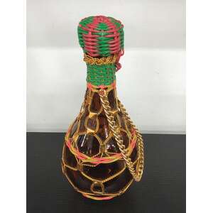 1960's Scoubidou Corded Bottle | 28 cm Tall 