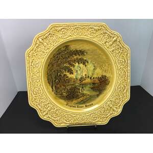 VINTAGE Crown Devon English River Scenes Plate | 24 cm 